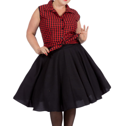 Feestbazaar Rockabilly Kostuum Jaren 50 Rizzo Rood/Zwart