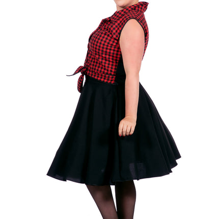 Feestbazaar Rockabilly Kostuum Jaren 50 Rizzo Rood/Zwart