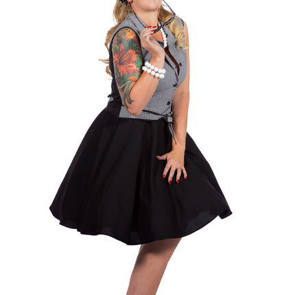 Feestbazaar Rockabilly Kostuum Jaren 50 Rizzo Zwart/Wit
