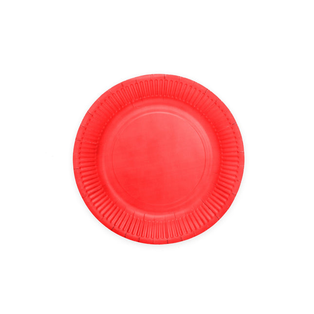 Feestbazaar Rode Bordjes 18cm (8st)