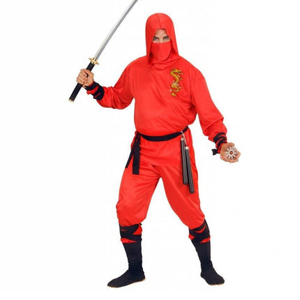 Feestbazaar Rode draak ninja pak volwassen
