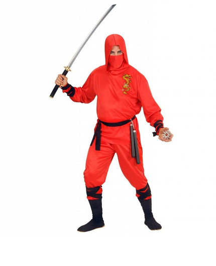 Feestbazaar Rode draak ninja pak volwassen