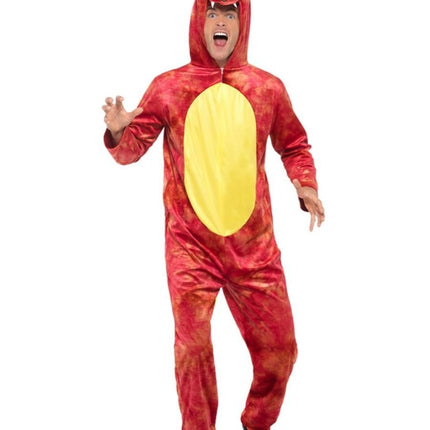 Feestbazaar Rode Draken Onesie Volwassenen