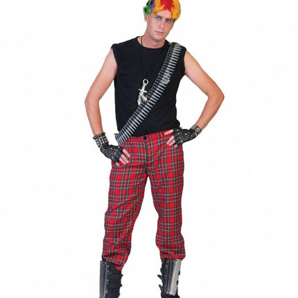 Feestbazaar Rode Geruite Broek