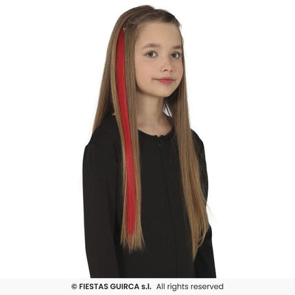 Feestbazaar Rode Hair Extensions 50cm (3st)