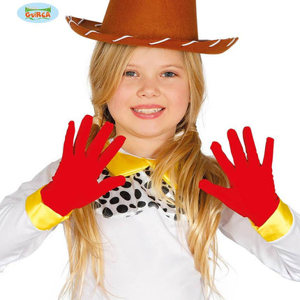 Feestbazaar Rode handschoenen kind 18 cm