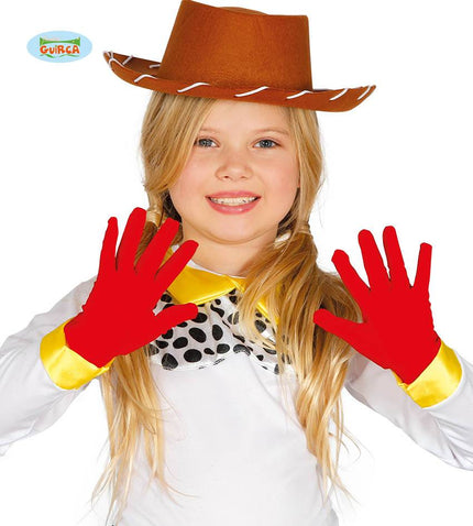 Feestbazaar Rode handschoenen kind 18 cm