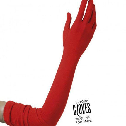 Feestbazaar Rode Handschoenen Lycra - 60cm