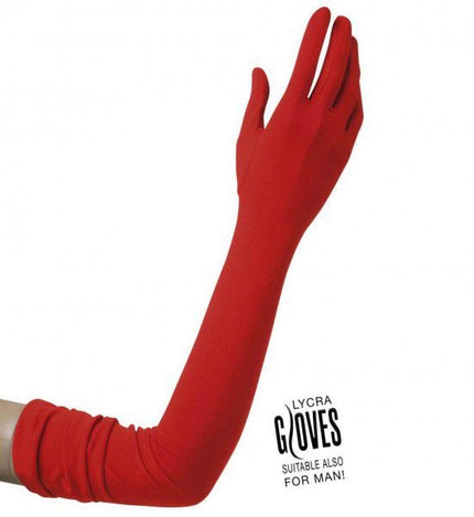 Feestbazaar Rode Handschoenen Lycra - 60cm