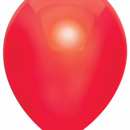 Feestbazaar Rode Metallic Ballonnen 30cm - 10 stuks