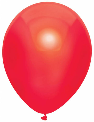 Feestbazaar Rode Metallic Ballonnen 30cm - 10 stuks