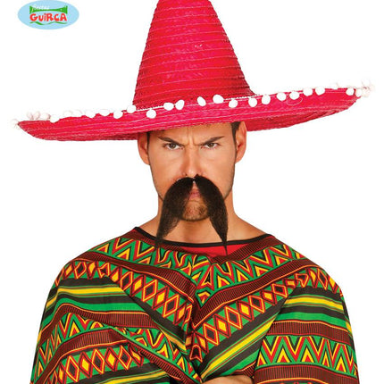 Feestbazaar Rode Mexicaanse Sombrero 60cm