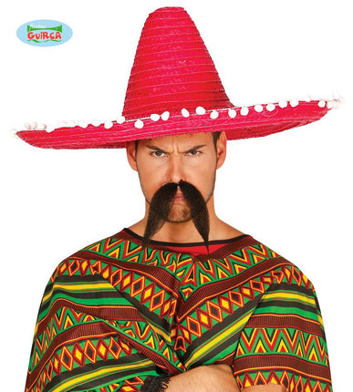 Feestbazaar Rode Mexicaanse Sombrero 60cm