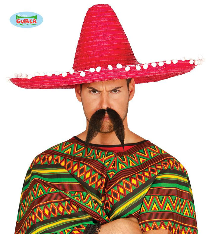 Feestbazaar Rode Mexicaanse Sombrero 60cm