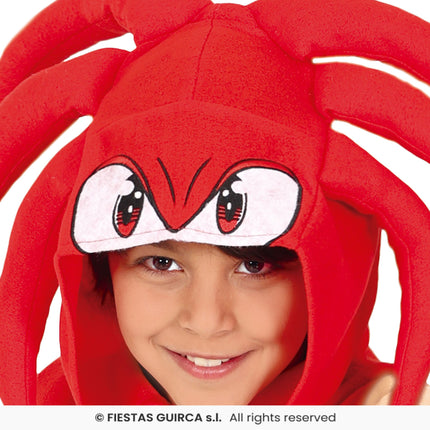 Feestbazaar Rode Sonic Knuckles Outfit Kind