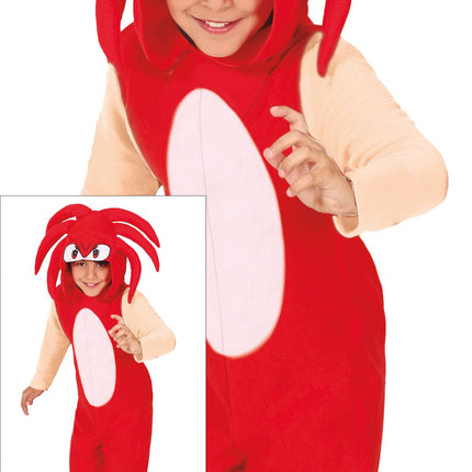Feestbazaar Rode Sonic Knuckles Outfit Kind