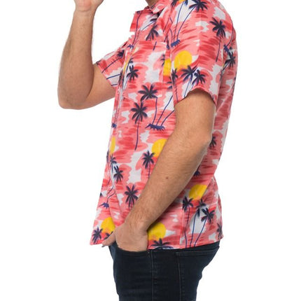 Feestbazaar Rode Tropische Blouse Palmboom