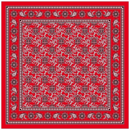 Feestbazaar Rode Zakdoek Met Waaier Motief
