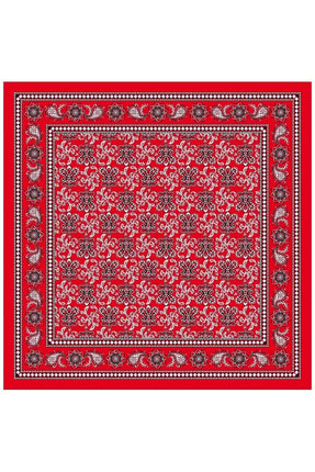 Feestbazaar Rode Zakdoek Met Waaier Motief