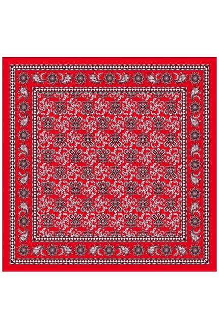 Feestbazaar Rode Zakdoek Met Waaier Motief