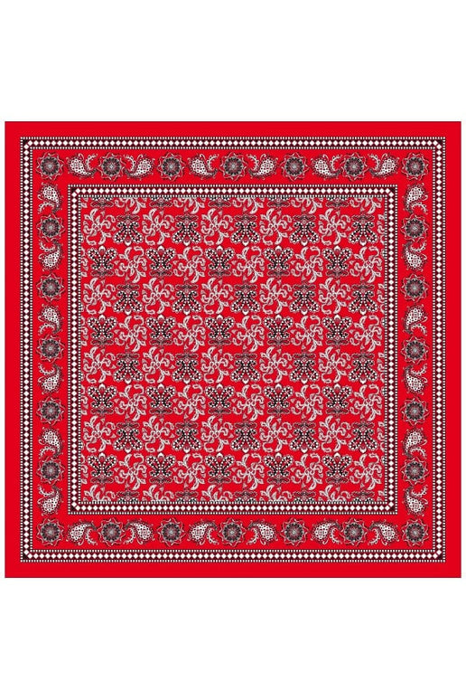 Feestbazaar Rode Zakdoek Met Waaier Motief