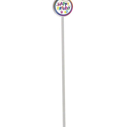 Feestbazaar Roerstokjes Happy Birthday - 12 Stuks