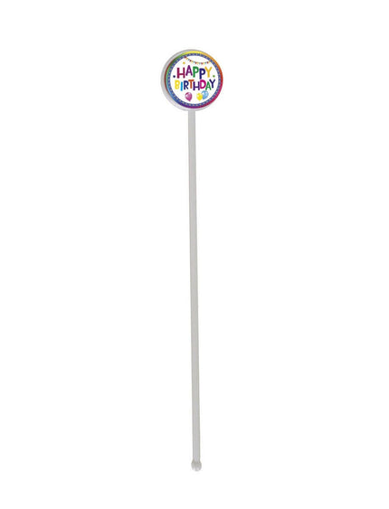 Feestbazaar Roerstokjes Happy Birthday - 12 Stuks