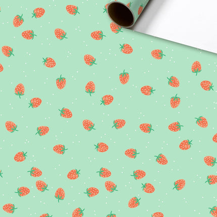 Feestbazaar Rol Cadeaupapier Aardbeien