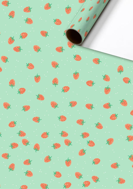 Feestbazaar Rol Cadeaupapier Aardbeien