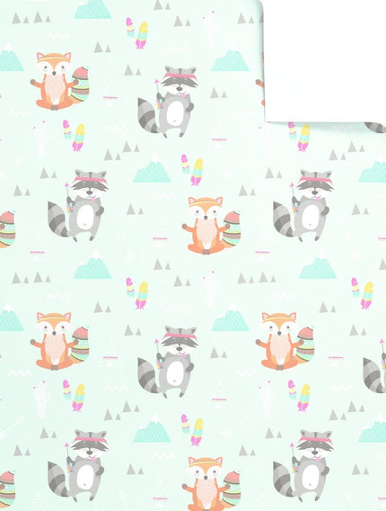 Feestbazaar Rol Cadeaupapier Dieren Wasbeer