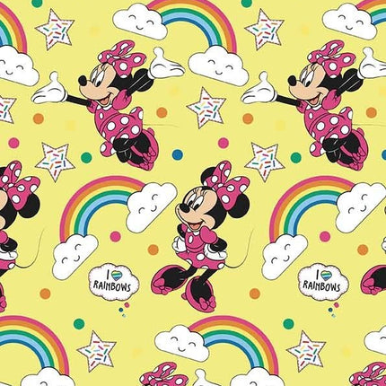 Feestbazaar Rol Cadeaupapier Geel Minnie Mouse