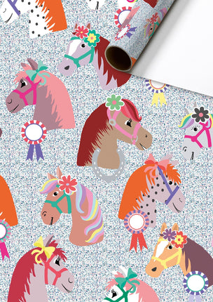 Feestbazaar Rol Cadeaupapier Paarden