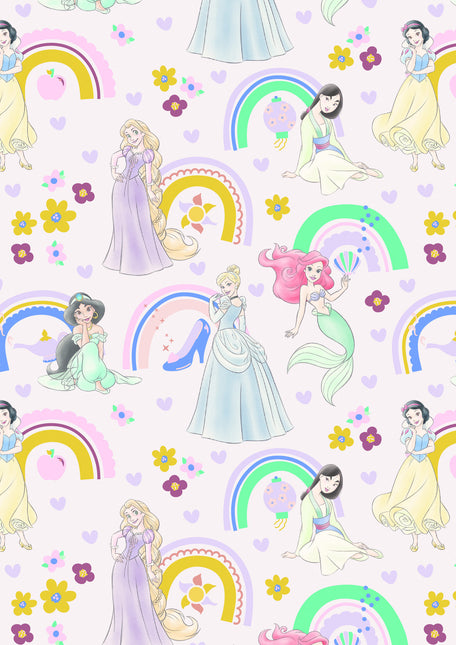 Feestbazaar Rol Cadeaupapier Prinsessen Disney roze