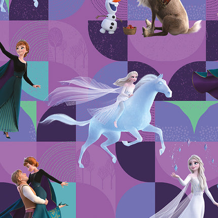 Feestbazaar Rol Inpakpapier Frozen 2 Paars