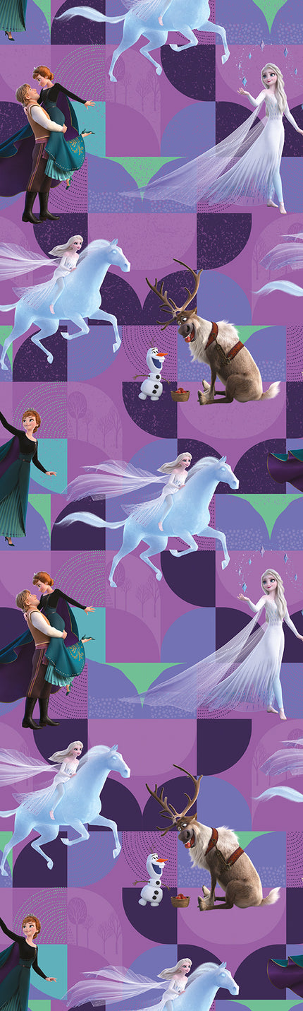 Feestbazaar Rol Inpakpapier Frozen 2 Paars
