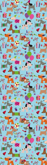 Feestbazaar Rol Inpakpapier Happy Birthday Dogs