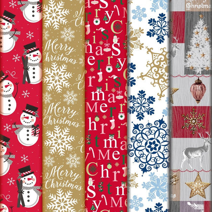 Feestbazaar Rol Inpakpapier Kerst diverse dessins
