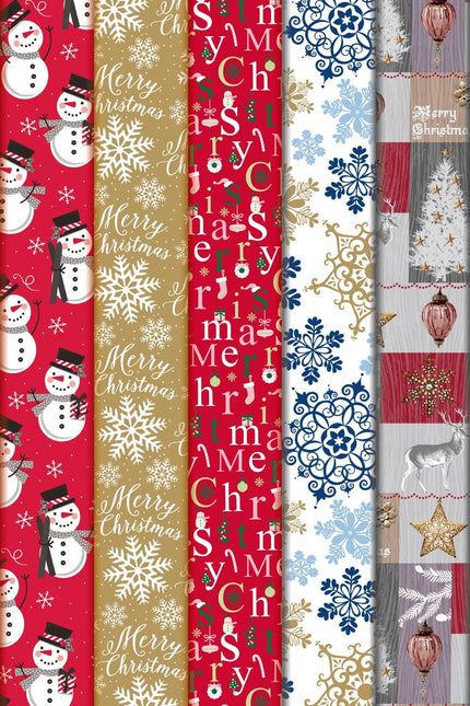 Feestbazaar Rol Inpakpapier Kerst diverse dessins