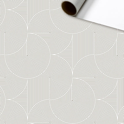 Feestbazaar Rol Inpakpapier Modern Zilver/Grijs