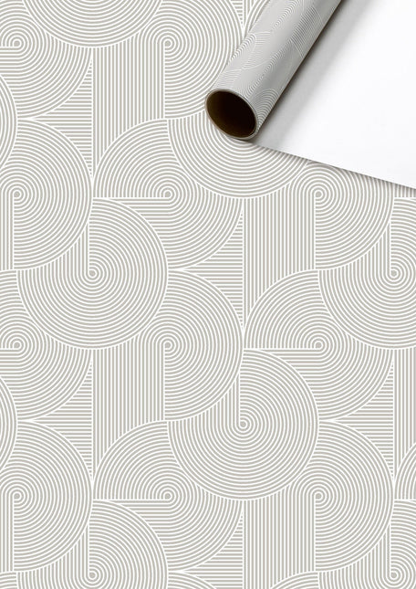 Feestbazaar Rol Inpakpapier Modern Zilver/Grijs