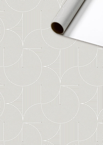 Feestbazaar Rol Inpakpapier Modern Zilver/Grijs