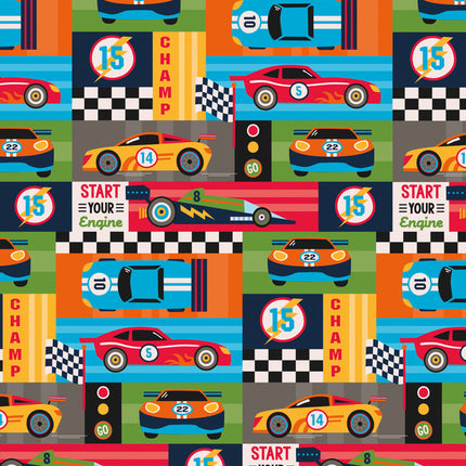 Feestbazaar Rol Inpakpapier Race Auto