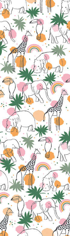 Feestbazaar Rol Inpakpapier Regenboog Jungle