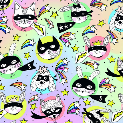 Feestbazaar Rol Inpakpapier Super Animals