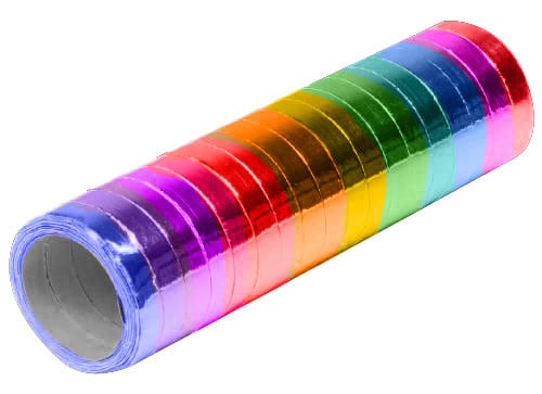 Feestbazaar Rol Serpentines Metallic Rainbow  4m