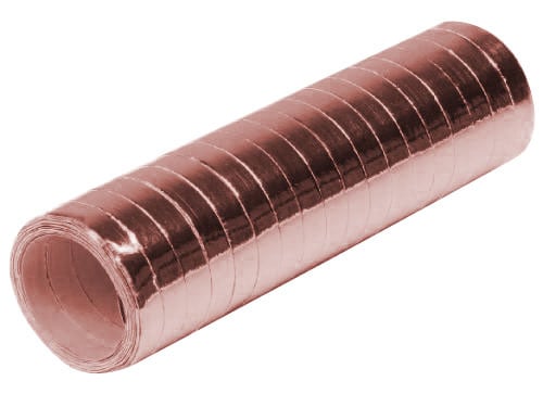 Feestbazaar Rol Serpentines metallic rose goud 4 m