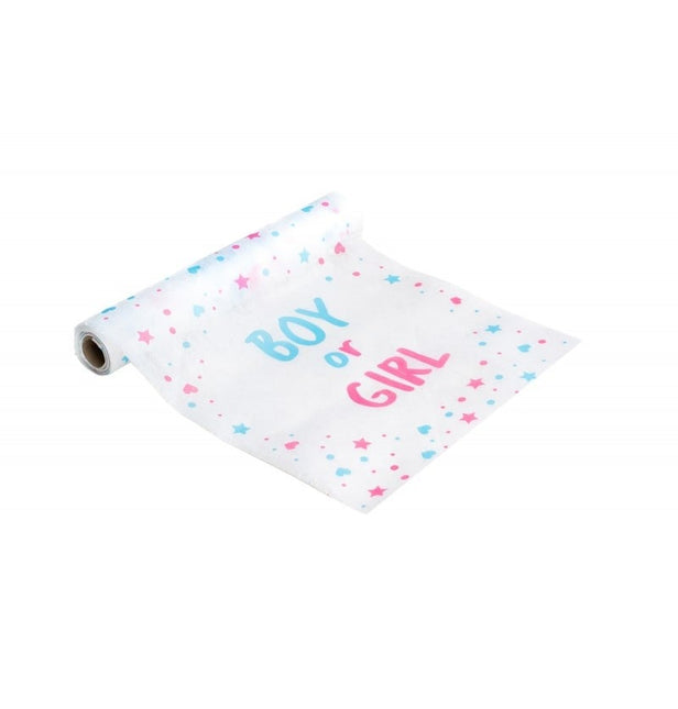 Feestbazaar Rol Tafelloper Boy Or Girl Gender Reveal (5m)