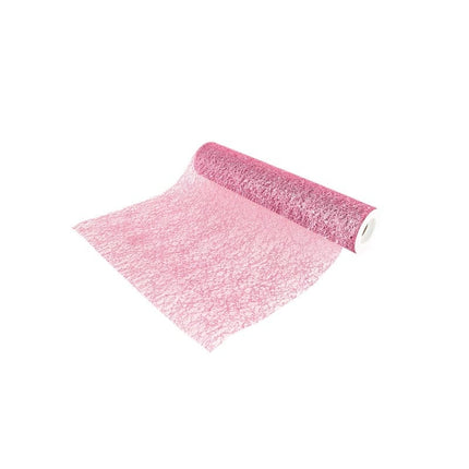 Feestbazaar Rol Tafelloper Glitter Oud Roze (5m)