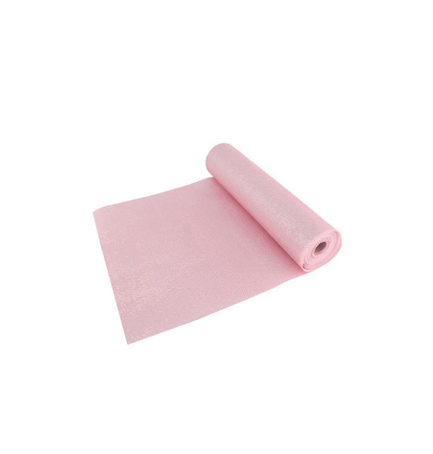 Feestbazaar Rol Tafelloper Glossy Pastel Roze (5m)