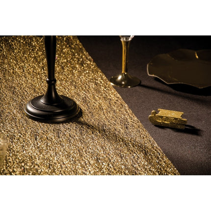 Feestbazaar Rol Tafelloper Goud Glitter (500x30cm)